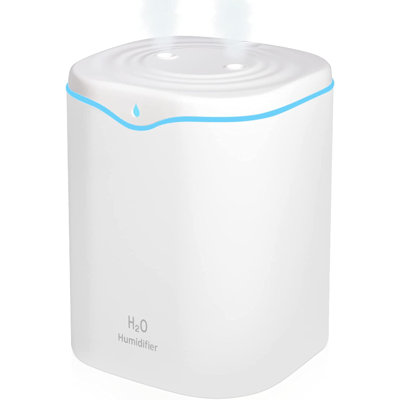 Humidificateur USB personnel pour bureau, mini humidificateur portatif à brume froide couleur 350 ML avec veilleuse