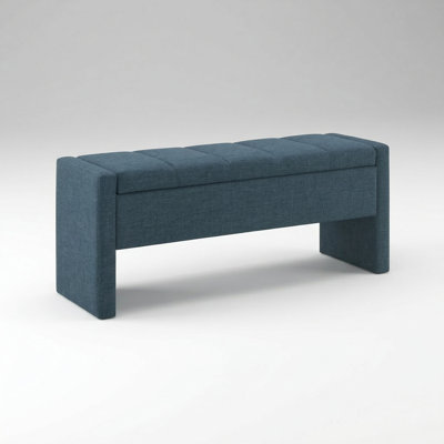 Upholstered Storage Bench with Footrest Functionality for Bedroom and Living Room Spaces