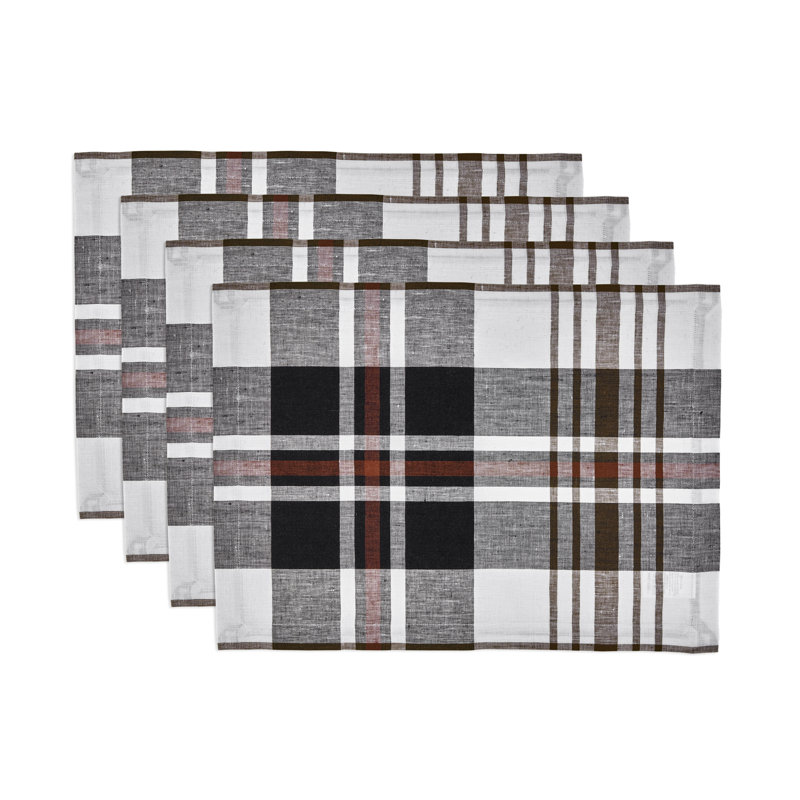 Oxford Plaid - 100% Pure Linen Placemats