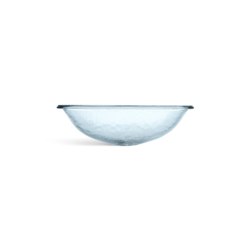 Yepsen Glass Undermount Bathroom Sink, Light Blue