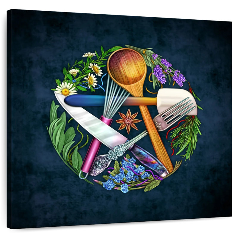 Senne Kitchen Witch Magick Pentacle, 16" H x 16" W