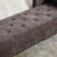 Banc de rangement rembourré en chenille avec accoudoirs et dossier-629006140-629006141