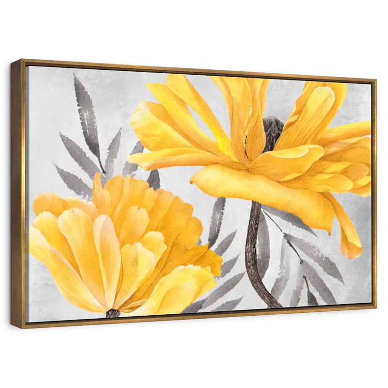 Coquelicots orientaux, Cadre flottant doré, 37 po x 25 po