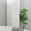 Grande armoire de salle de bain avec tablettes et portes, blanc