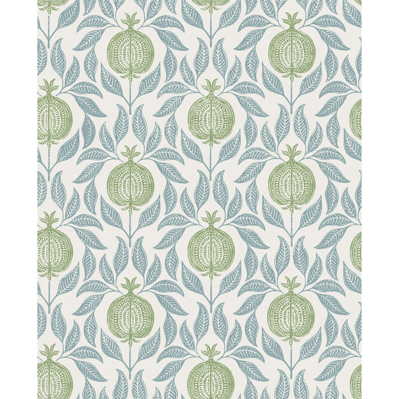 Graham & Brown Apple of Grenada Sky Blue & Green Wallpaper, Blue