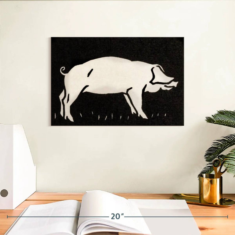 Corbeau cochon 1923, H 8 po x l 12 po
