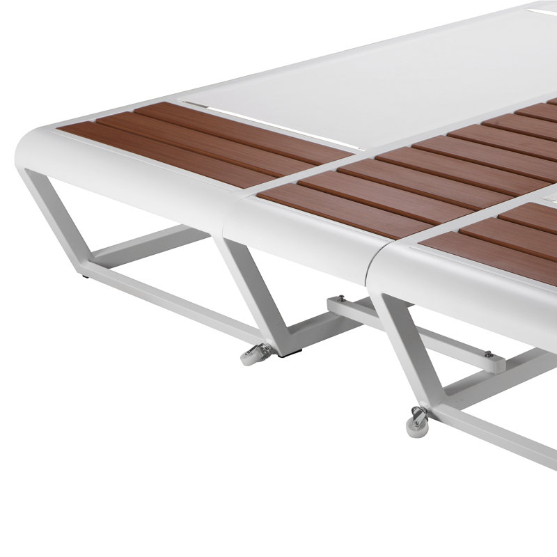 Hamden Outdoor Rust-Resistant Metal Chaise Lounge