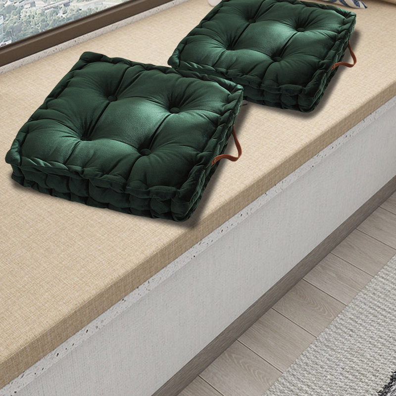 Coussins de sol en coussins épaissis pour tatamis pour fenêtres, Green