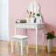 Ensemble coiffeuse avec tabouret et Miroir Enrico-32005927