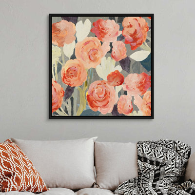 " Peach Floral " Painting Print
