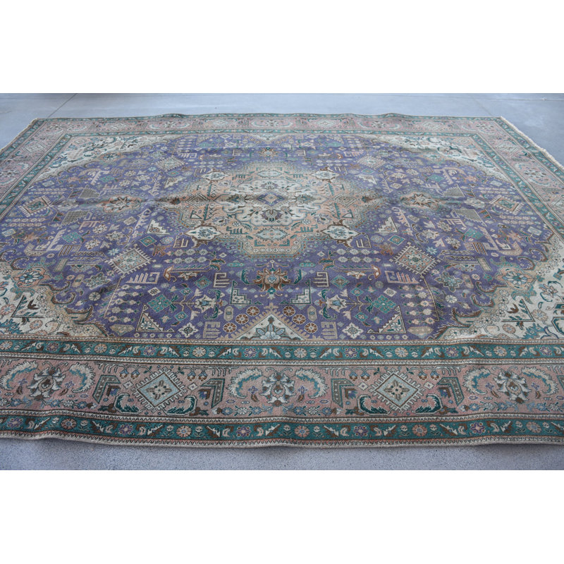Tapis mauve en laine 115,7x156,3 pouces