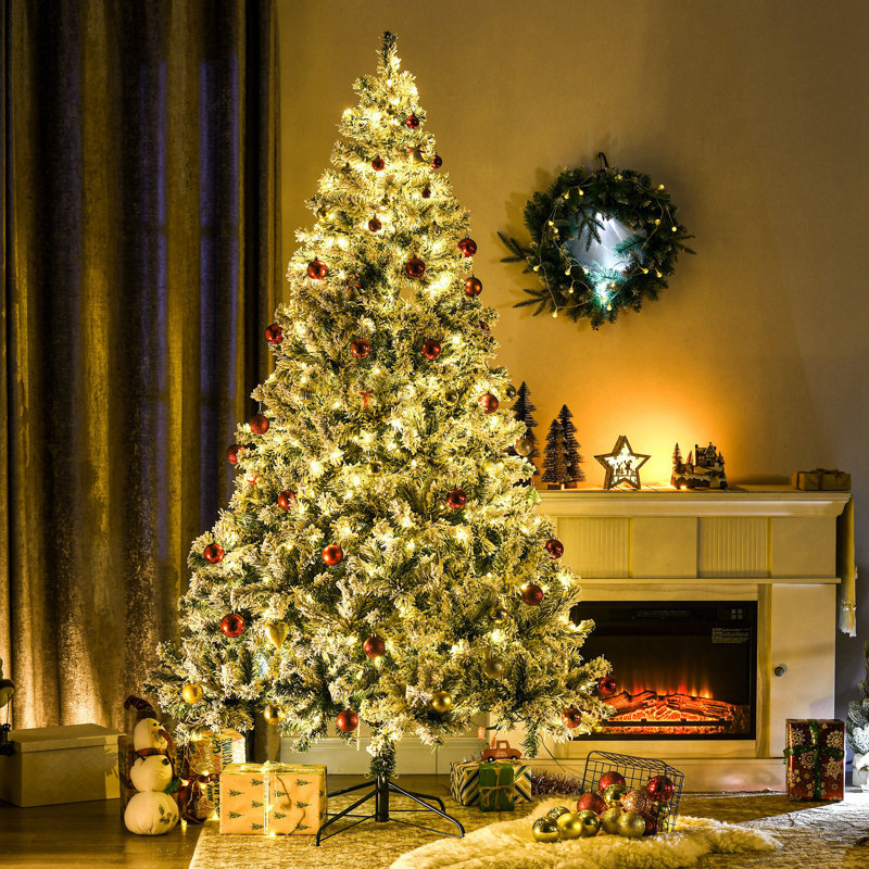 Grand arbre de Noël artificiel pré-éclairé, 7.5'