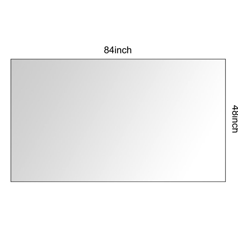 Grand miroir mural de salle de bain 84 x 48 pouces avec structure en aluminium 84 x 48, 46,69 po x 82,47 po