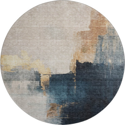 Premium Machine Washable Dahl AMF1071 Abstract Rug