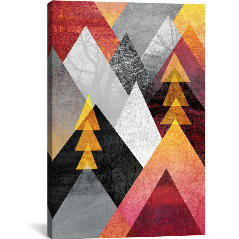 «Mountaintops» par Elisabeth Fredriksson - Estampe numérique sur toile tendue avec châssis, H 26 po x l 18 po x P 1,5 po