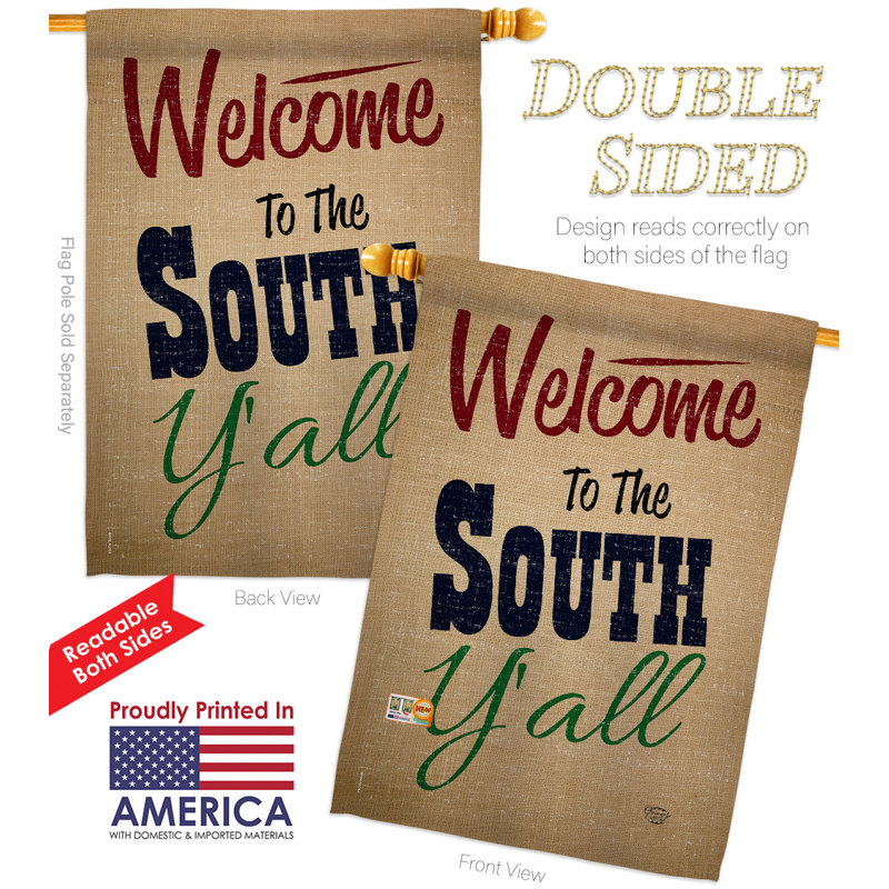 Double Sided 40 in. H x 28 in. W Polyester House Flag