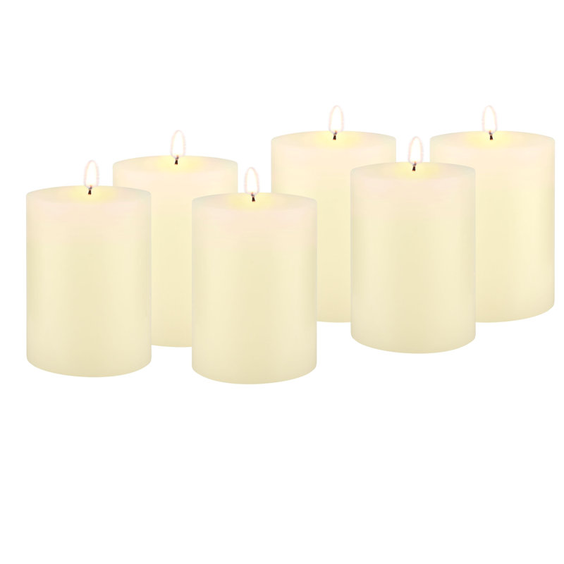 Ensemble de bougies longues 6 pièces, H 4 po x l 3 po x P 3 po