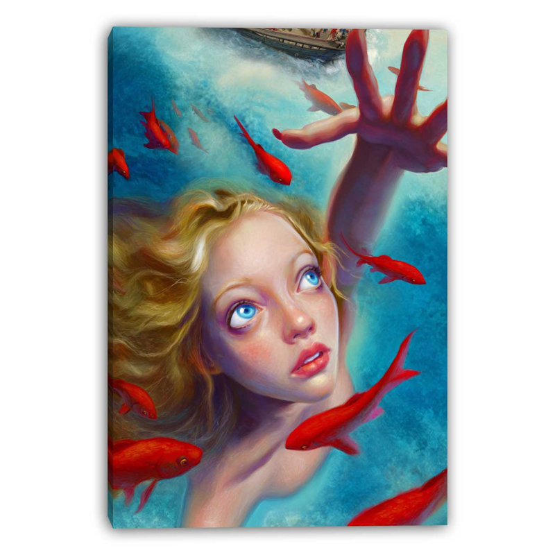 Art mural sur toile Coral, L 30 po x H 40 po x P 1,5 po