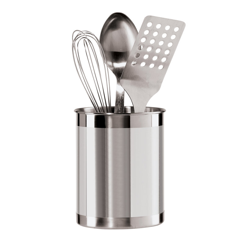 Stainless Steel Cylinder Kitchen Utensil Holder