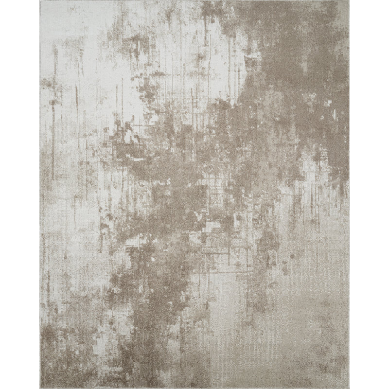 Machine Washable Liam Beige/Brown Rug, Rectangle 7'7'' x 10'