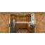 Portes de grange doubles en bois d'aulne fini avec ensemble de quincaillerie coulissante en bois-102356053