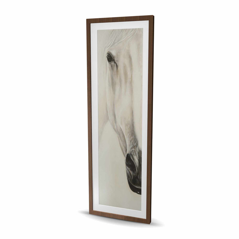 Demi-portrait d'un cheval paisible - reproduction encadrée