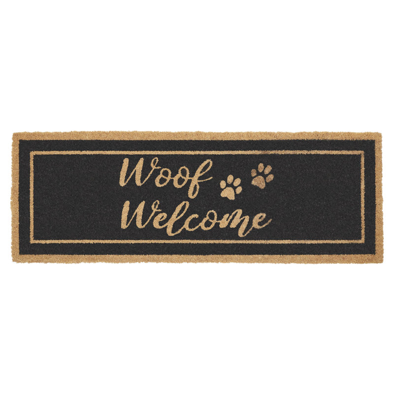 Alexis Woof Welcome Coir Rug Rect, 17" W x 48" L
