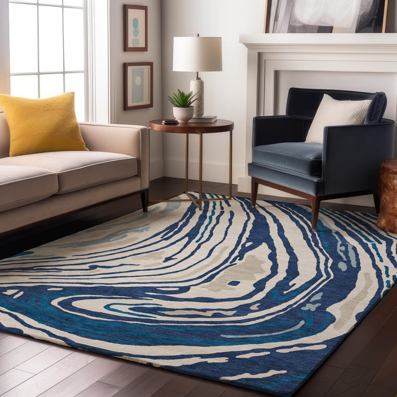Tapis tourbillon AMF1051 lavable à la machine de qualité supérieure, Rectangle 2 pi 6 po x 3 pi 10 po