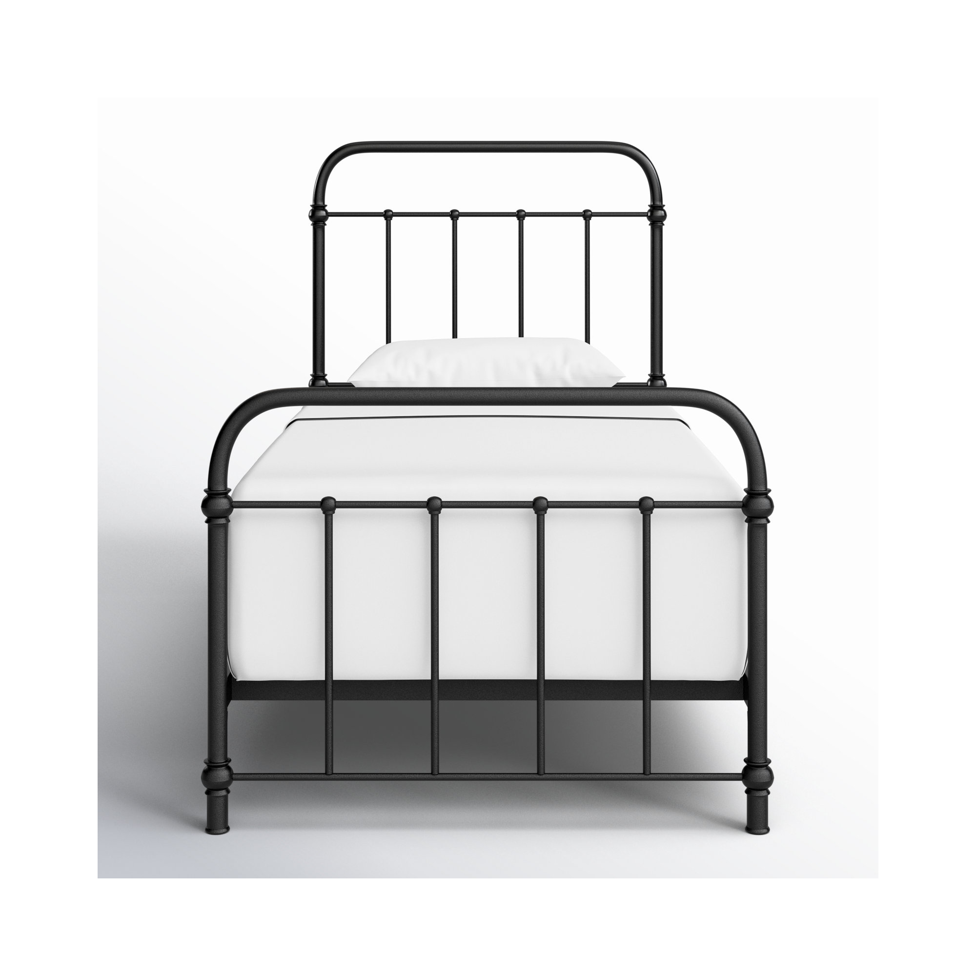 Niles Metal Bed, Black, Twin
