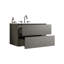 Meuble-lavabo mural de 30 po, lavabo en céramique gris, style moderne, rangement abondant, armoire à fixation silencieuse, fini, lavabo, espace de rangement supplémentaire,-1465757064-1465757065