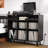 Meher 45" W Vinyl Record Storage Cabinet with Charging Station, Adjustable Open Shelves-339907862