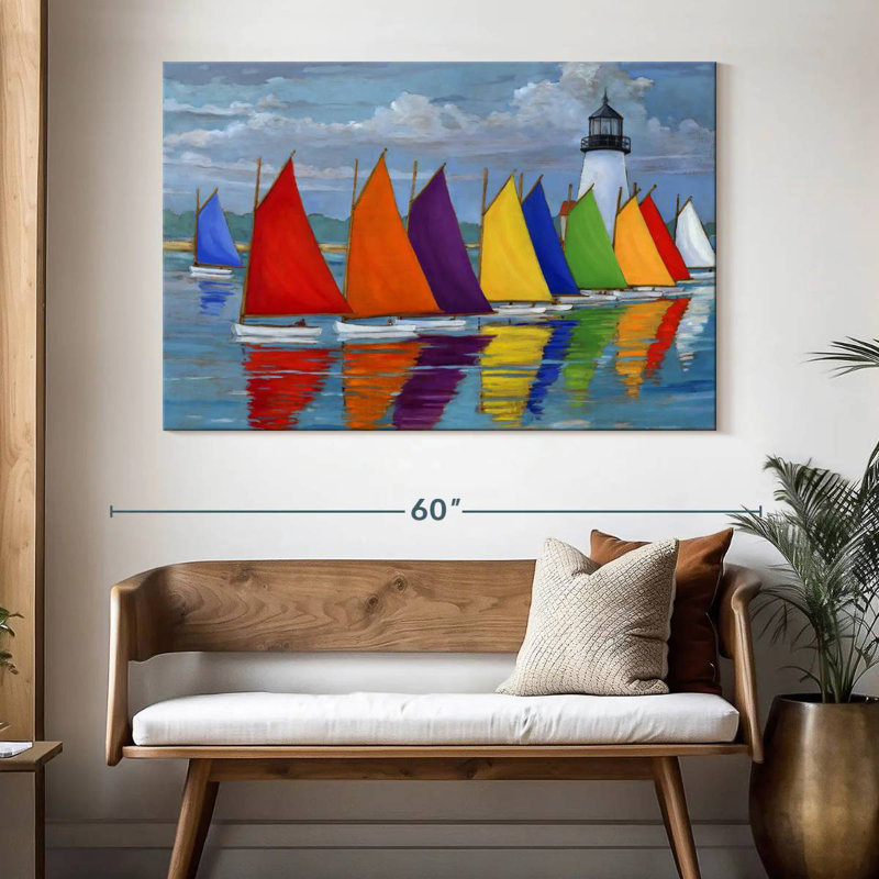 Mehar Rainbow Fleet, 34" H x 51" W