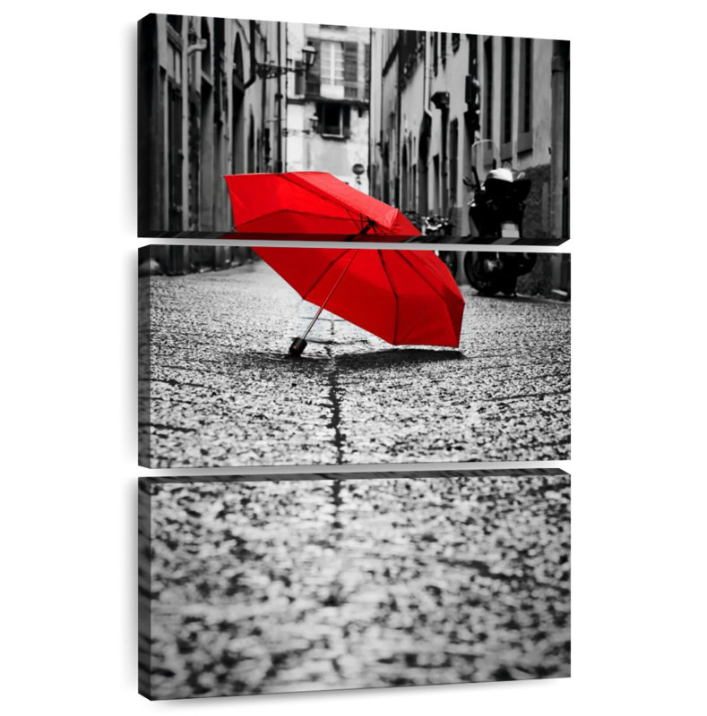 Kerner The Red Umbrella, 38" H x 24" W