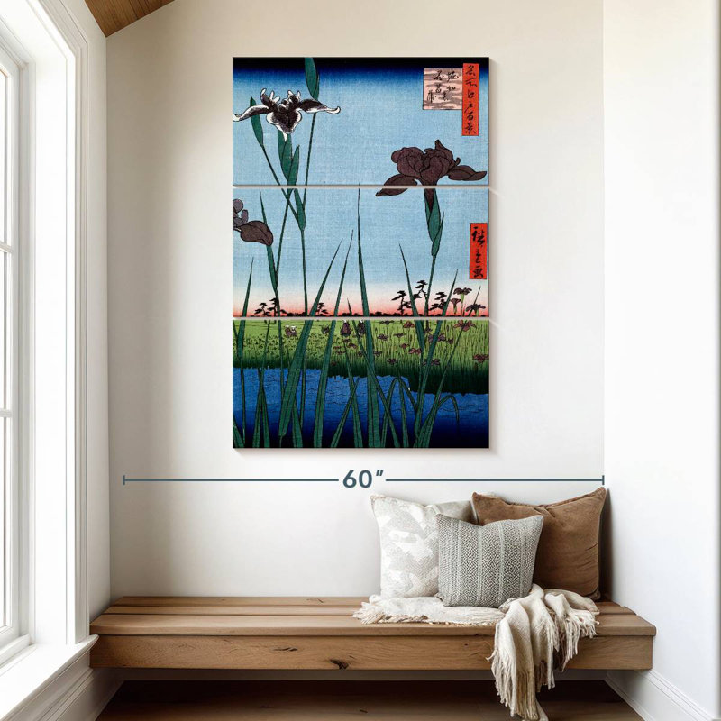Irises At Horikiri, 50" H x 32" W