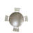 Hermelindo White and Grey Round Extendable Dining Table