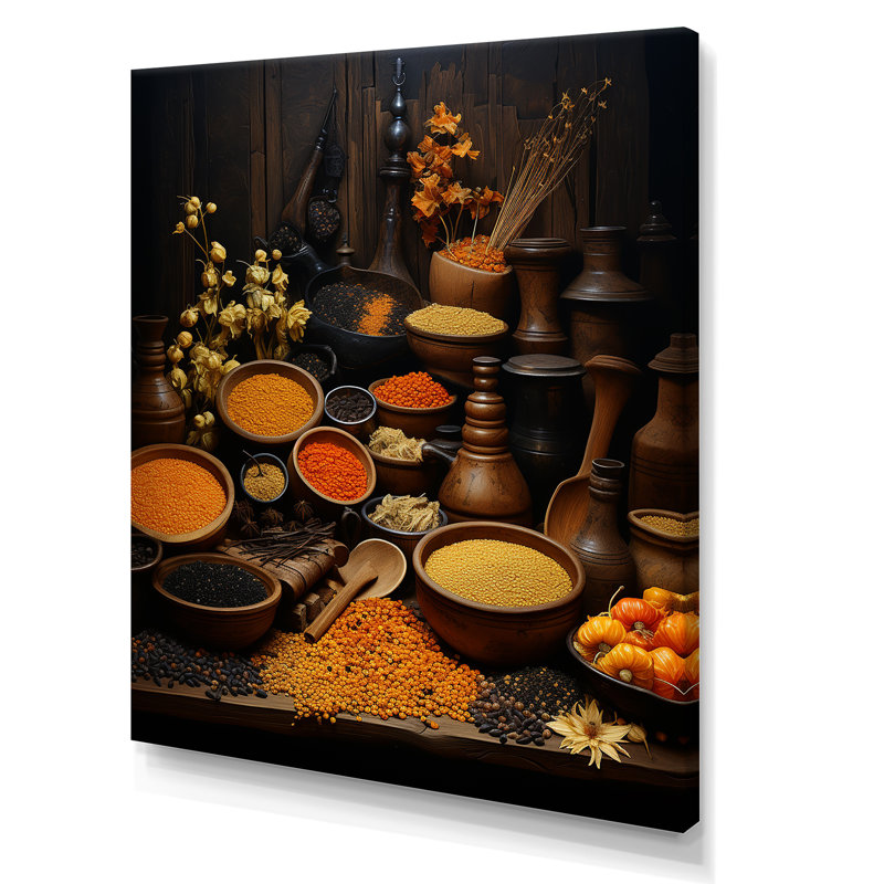 «Oriental Spices Food IV», reproduction sur toile, H 20 po x l 12 po x P 1 po, Toile tendue