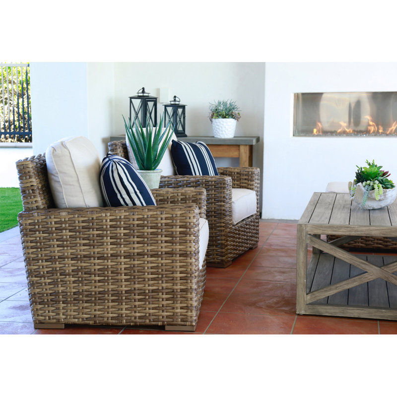 Havana Outdoor Patio Lounge Chair with Sunbrella Cushions, Canvas Flax Sunbrella®