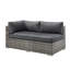 Ensemble de conversation modulaire en rotin 4 pièces avec coussins Googe