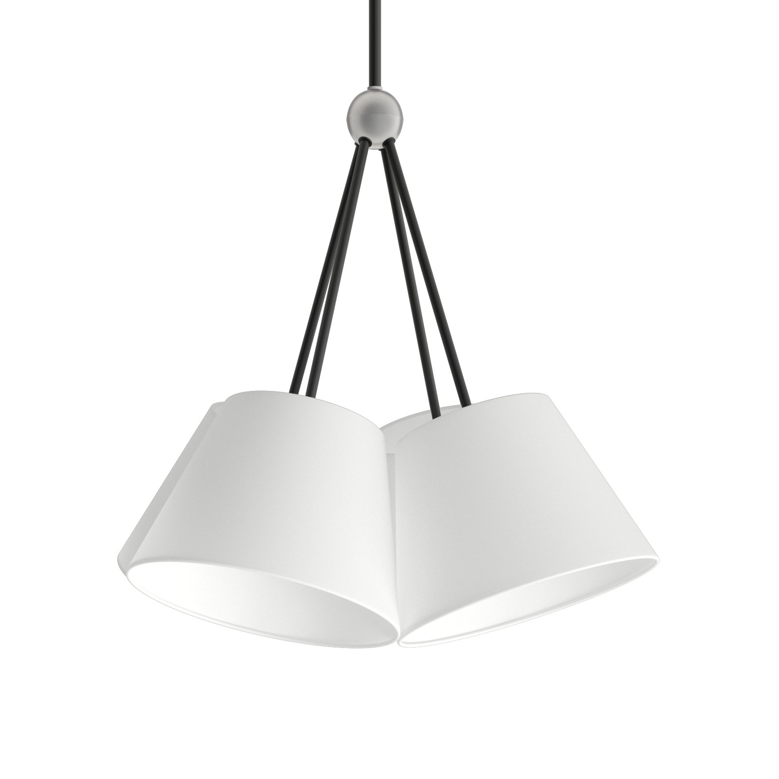 Grove 4-Light Chandelier, Black, Off-white