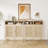 Rattan Sideboard Buffet Cabinets, Sideboard Cabinets with 2 Doors, Modern Accent Storage Console Tables-173120228