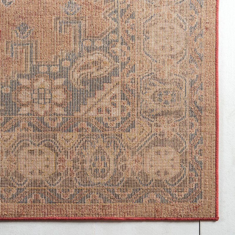 Vern Oriental Area Rug, Rectangle 9' x 12'2", Terracotta