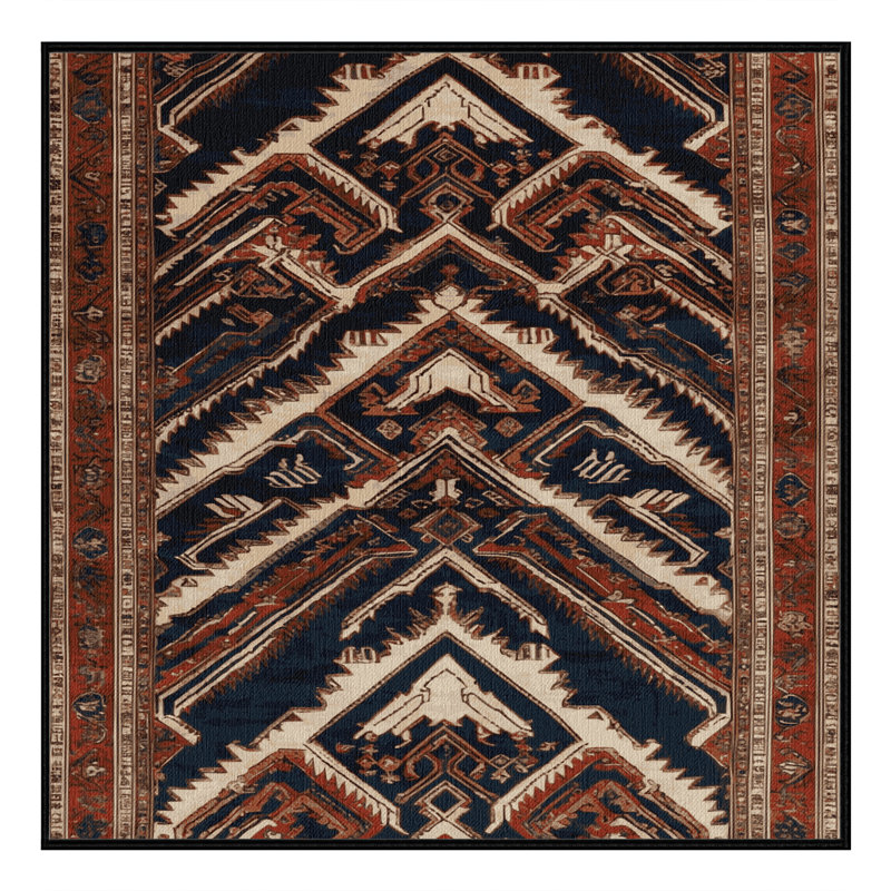 Tapis brun lavable à la machine, Carré 5 pi