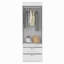 Armoire, tringle, porte double, deux tiroirs, poignées en métal-129200237