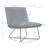 Velvet Upholstered Accent Chair with Metal Legs-639923440