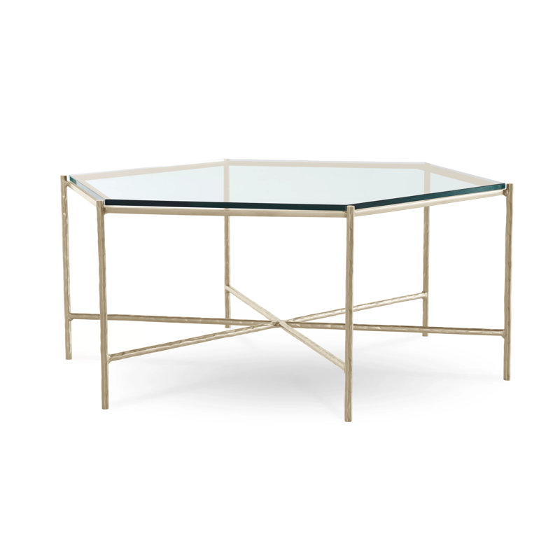 Table basse Athena, Champagne, Transparent, Harwich