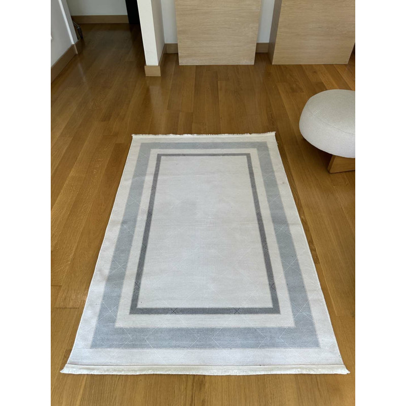 Tapis en coton avec envers antidérapant Lanney, Rectangle 3 pi 3 po x 8 pi 2 po
