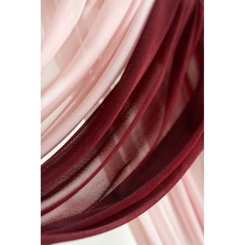 Arche fleurie Ling's Moment avec rideaux couleur marsala romantique, Crème rosé