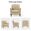 Fauteuil en cuir capitonné Annja-87636158