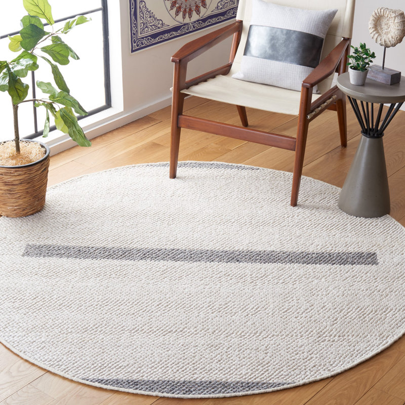 Abdulkarim 324 Area Rug In Ivory / GrayNAT324G, Round 6'