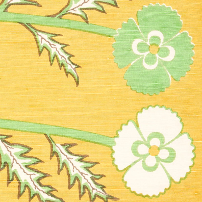 Tissu Schumacher x Neisha Crosland Thistle, Moutarde